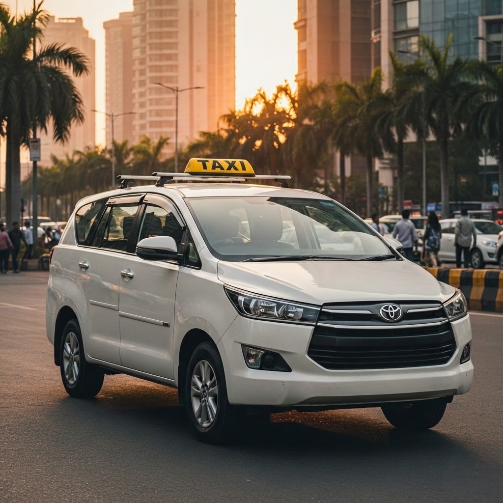 Premium outstation cab waiting at Kempegowda International Airport BLR