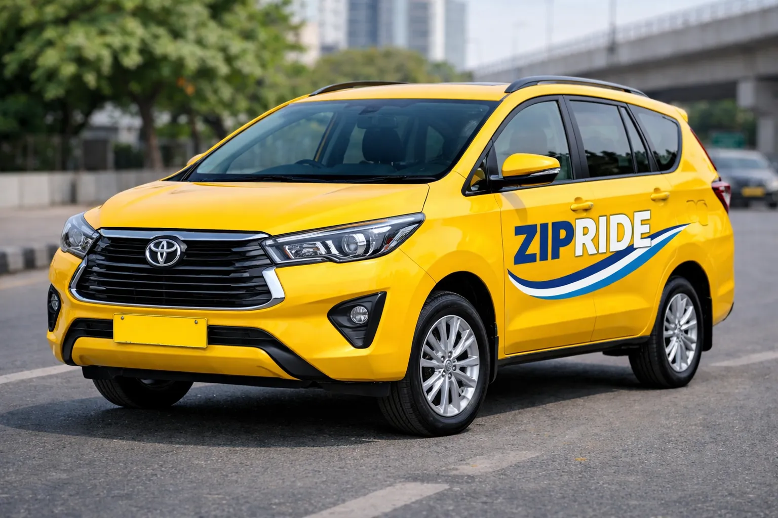 Premium sedan traveling on the Bengaluru-Mysuru Expressway